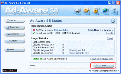 Ad-Aware SE スパイウェア駆除方法02