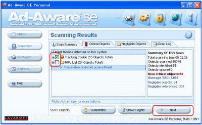 Ad-Aware SE スパイウェア駆除方法05